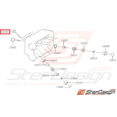Soupape d'échappement Origine Subaru FORESTER 97-02 GT 99-00 WRX 01-0235137