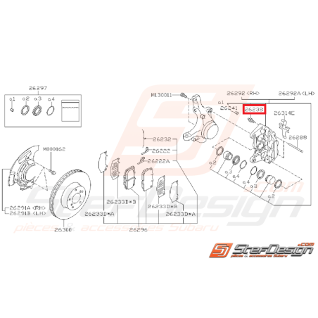 Vis de purge pour étrier avant 4 pistons GT 99-00 WRX 01-0735159