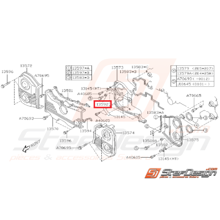 Support Carter Distribution Origine Subaru GT 93-00 WRX STI 01-19 FORESTER 97-0235267