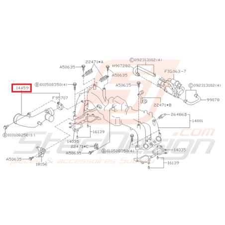 Durite induction Origine Subaru GT 99-00 FORESTER Turbo 97-0235314