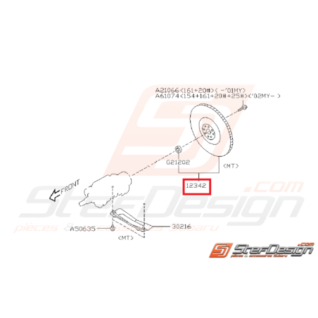 Volant moteur Origine Subaru WRX 01-05 FORESTER 97-0235323