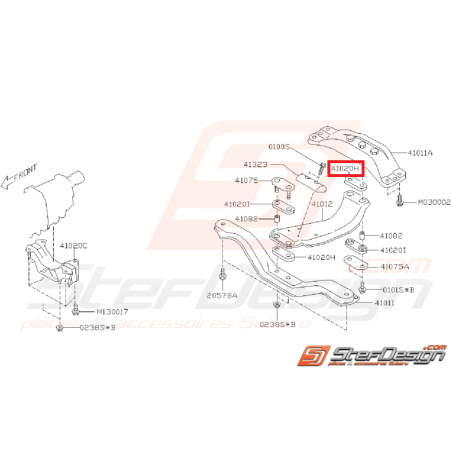 Silent bloc de traverse de support de boite  SUBARU WRX / STI  / diesel 08+35433