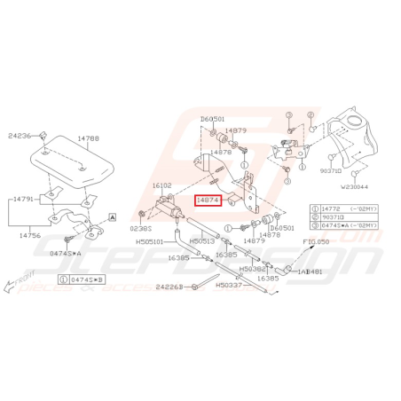 Support de soupape Origine Subaru STI35477