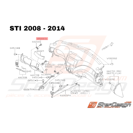 Vis de fixation Origine Subaru WRX STI35626