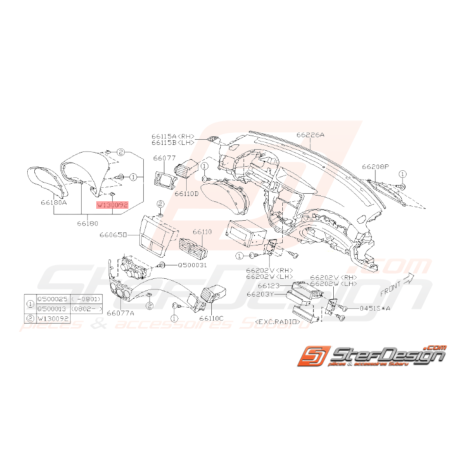 Agrafe Tableau de Bord Origine Subaru WRX STI 08-14 BRZ 13-1935660