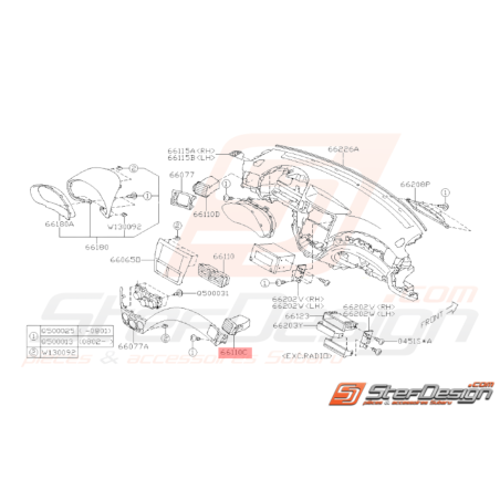 Grille de Ventilation Origine Subaru WRX STI 2008 - 201035667