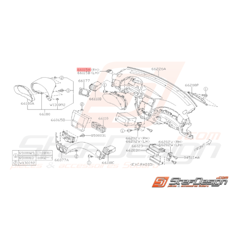 Grille de Dégivreur Avant Origine Subaru STI 2008 - 201035676