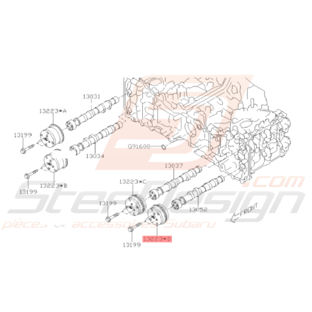 Poulie Arbre à Cames échappement Gauche Origine Subaru BRZ 17-1935743