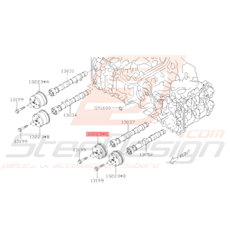 Ensemble de Pignon Arbre à Cames Origine Subaru BRZ 2017 - 201935748