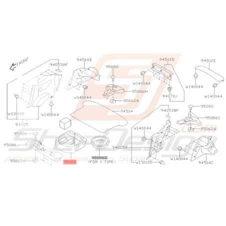 Bac de Rangement Emplacement roue de Secours Origine Subaru BRZ 13-1935860