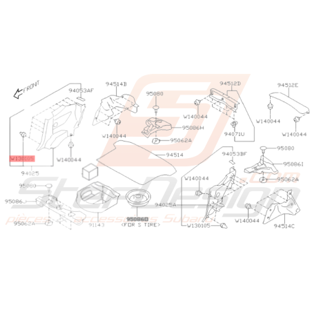 Agrafe Origine Subaru WRX STI 10/04/2005 - 2014 BRZ 2013 - 201935865