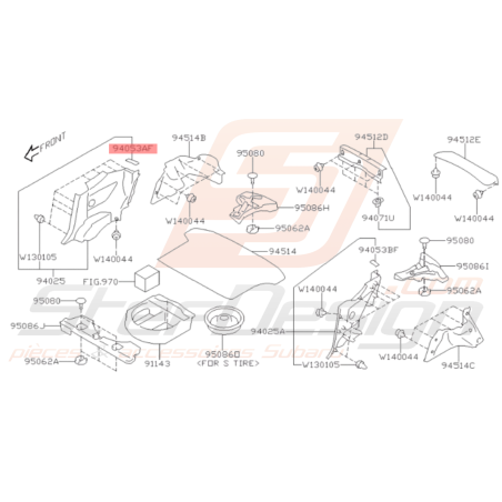 Couvercle de Courroie Arrière Droit Origine Subaru BRZ 2013-201935914