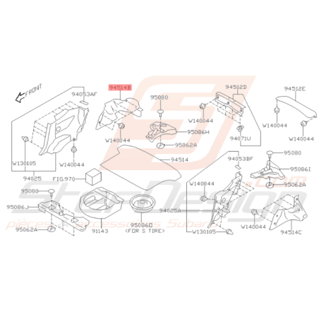 Garniture de Coffre Droit Origine Subaru BRZ 2013 - 201935915