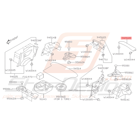 Garniture de Hayon Origine Subaru BRZ 2013 - 201935919