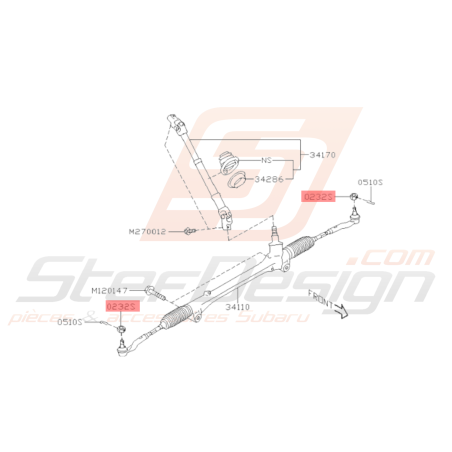 Écrou de rotule de Suspension Origine Subaru Impreza / BRZ 13-19 FORESTER 97-0235968