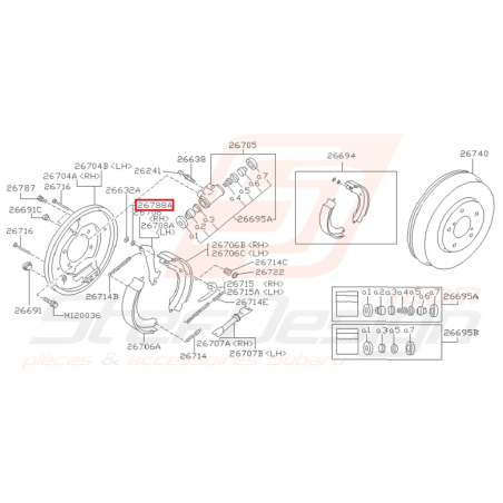 Rondelle frein arrière Origine Subaru Impreza GT 93-00 STI/WRX 01-14 FORESTER 97-0236023