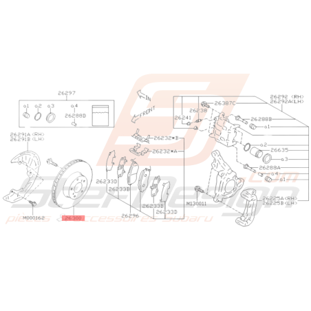 Disque de frein Avant Subaru LEGACY 2000 GT 93-97 BRZ 13-17 FORESTER 97-0236100