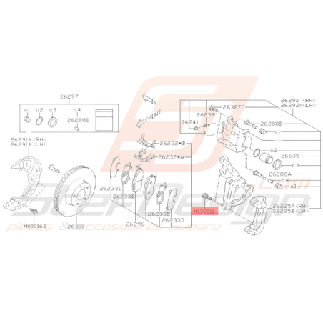 Vis d'Étrier Avant Subaru Impreza GT 94-00 WRX 01-11 BRZ 13-19 FORESTER 97-0236111