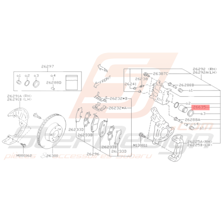 Piston de Frein Origine Subaru BRZ 2013 - 201936114