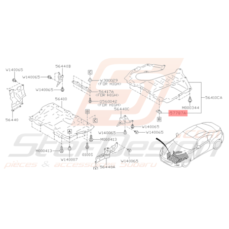 Ecrou passage de roue Origine Subaru WRX STI 01-02 / 06-14 BRZ 13-1936264