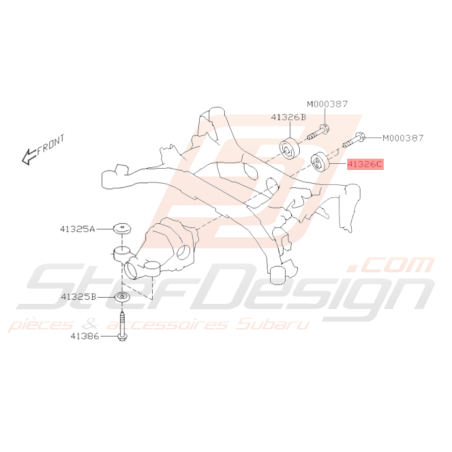 Silent Bloc Différentiel Arrière Gauche Origine Subaru BRZ 2013 - 201936293