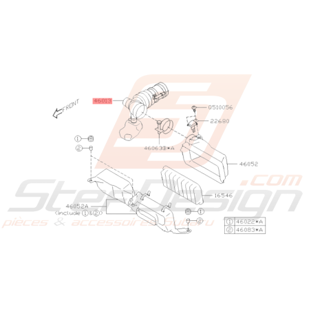 Conduit d'Air d'admission Origine Subaru BRZ 2013 - 201936457