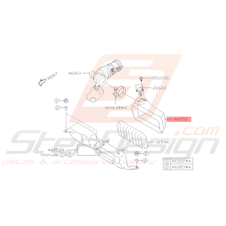 Couvercle supérieur de boite à Air Origine Subaru BRZ 2013 - 201936461