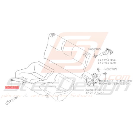 Vis Collerette Origine Subaru BRZ 2013 - 201936467