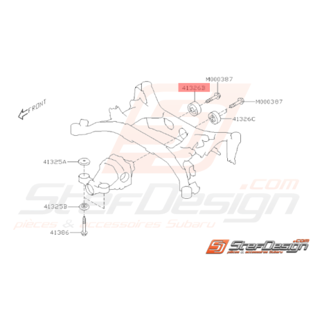 Silent Bloc Différentiel Arrière Droit Origine Subaru BRZ 2013 - 201936536