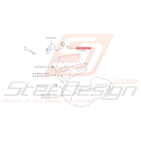 Ampoule Origine Subaru WRX STI 2003 - 2014 BRZ 2013 - 201636567