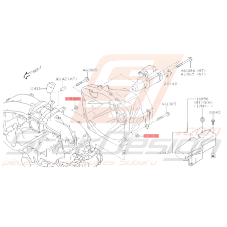 Écrou boîte (niveau guide de centrage) Subaru GT 93-00 WRX 01-10 STI 01-19 BRZ 13-19 FORESTER 97-0236601