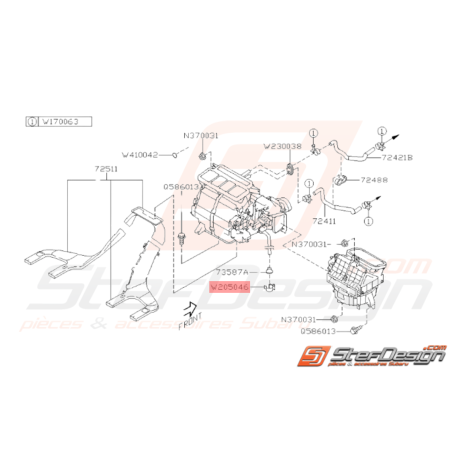 Agrafe Origine Subaru WRX STI 2008 - 201436672