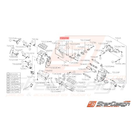 Evaporateur de Climatisation Origine Subaru WRX STI 2008 - 201436780