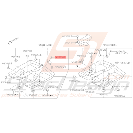 Clip de Moquette Origine Subaru BRZ 2013 - 201936791