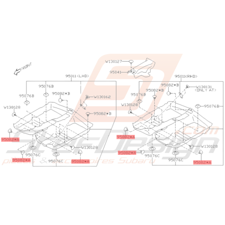 Clip de Moquette Origine Subaru BRZ 2013 - 201936794