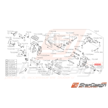 Ressort Unité de Chauffage Origine Subaru WRX STI 2008 - 201436827