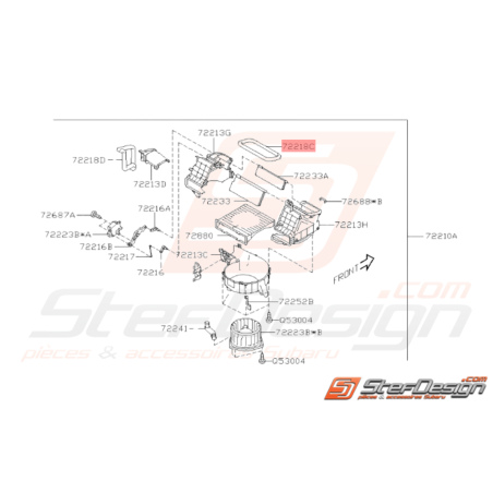 Garniture de Soufflerie Origine Subaru WRX STI 2008 - 201436887