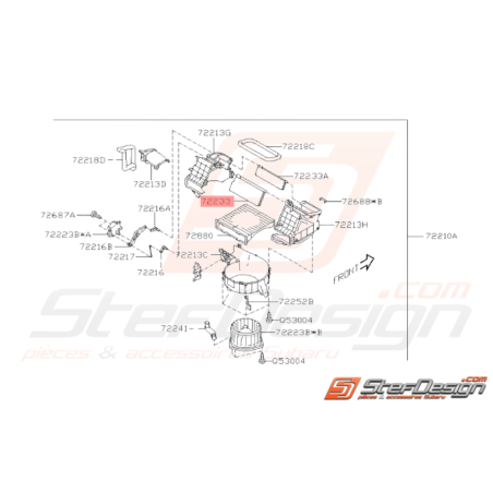 Volet de Soufflerie Origine Subaru WRX STI 2008 - 201436892