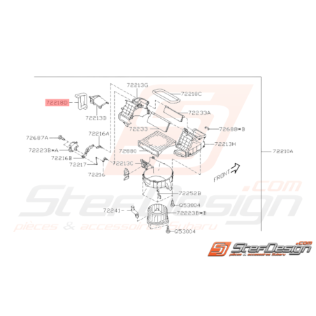 Garniture de Soufflerie Origine Subaru WRX STI 2008 - 201436908