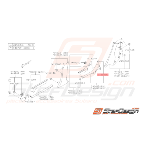 Clip Origine Subaru WRX STI 2008 - 201436979