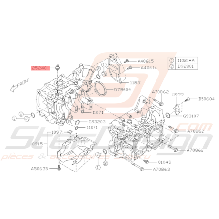 Contacteur de pression d'huile Origine Subaru STI 95-19 FORESTER 97-0237050