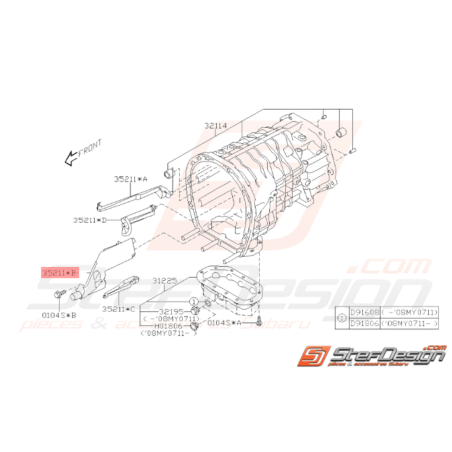 Guide d'Huile Origine Subaru STI 2008 - 201437062