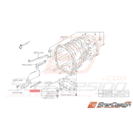 Guide d'Huile Origine Subaru STI 2008 - 201437065