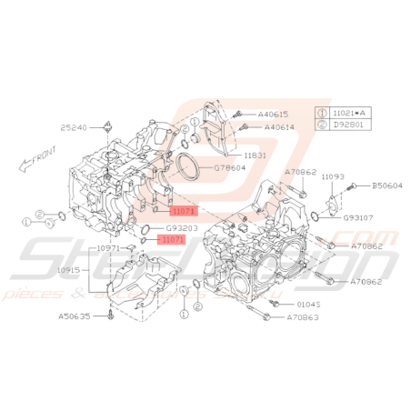 Joint Torique Pompe à Huile Intérieur Origine Subaru GT WRX STI FORESTER Turbo37104