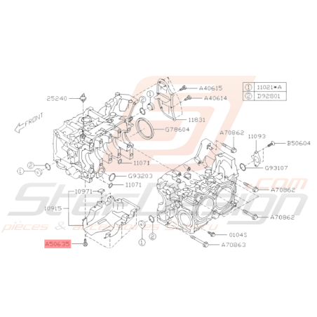 Vis de fixation Subaru GT WRX STI BRZ GT86 FORESTER37107