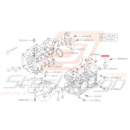 Couvercle d'accès axe piston bas moteur Origine Subaru WRX 01-10 STI 01-19 FORESTER 97-0237109