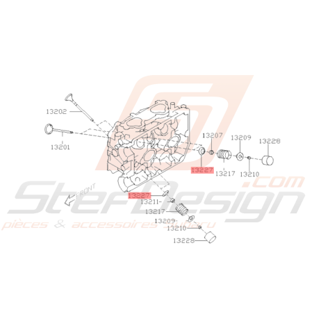 Siège De Ressort De Soupape SUBARU GT 99-00 WRX 01-10 STI 01-19 FORESTER 97-0237159