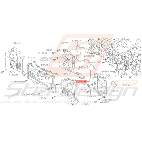 Joint de cache courroie N°2 Origine Subaru GT 99-00 WRX/STI 01-19 FORESTER 97-0237212