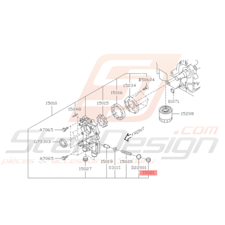 Bouchon Pompe à Huile Origine Subaru GT 97-00 WRX 01-10 STI 01-19 FORESTER 97-0237242