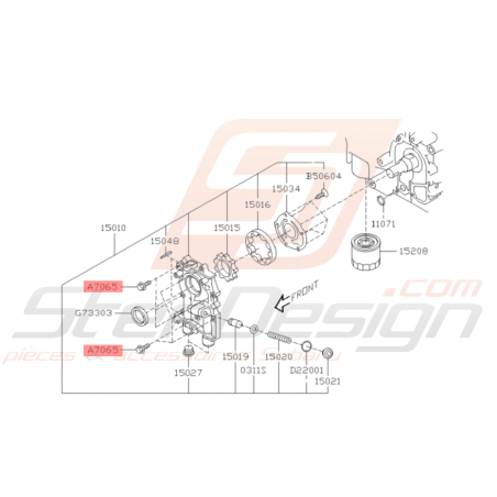 Vis de pompe à huile et carter moteur origine Subaru GT WRX STI FORESTER37247